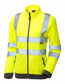 Leo Hollicombe Women's Zipped Sweatshirt Yellow High Visibility